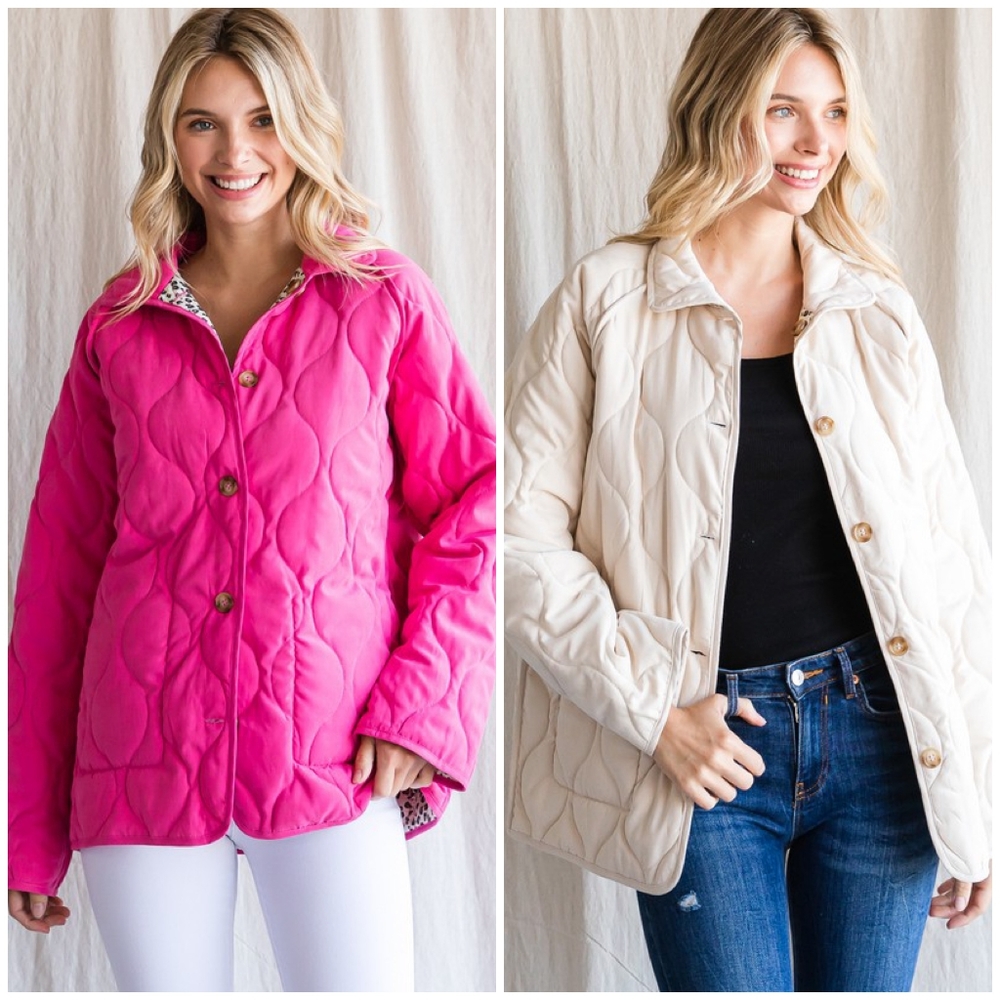 JODIFL Soft Ivory Reversible Quilted Jacket - Picture 5 of 6